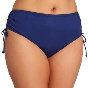 24th & Ocean Swim Navy Mid Waist Side Tie Bottoms 22 W